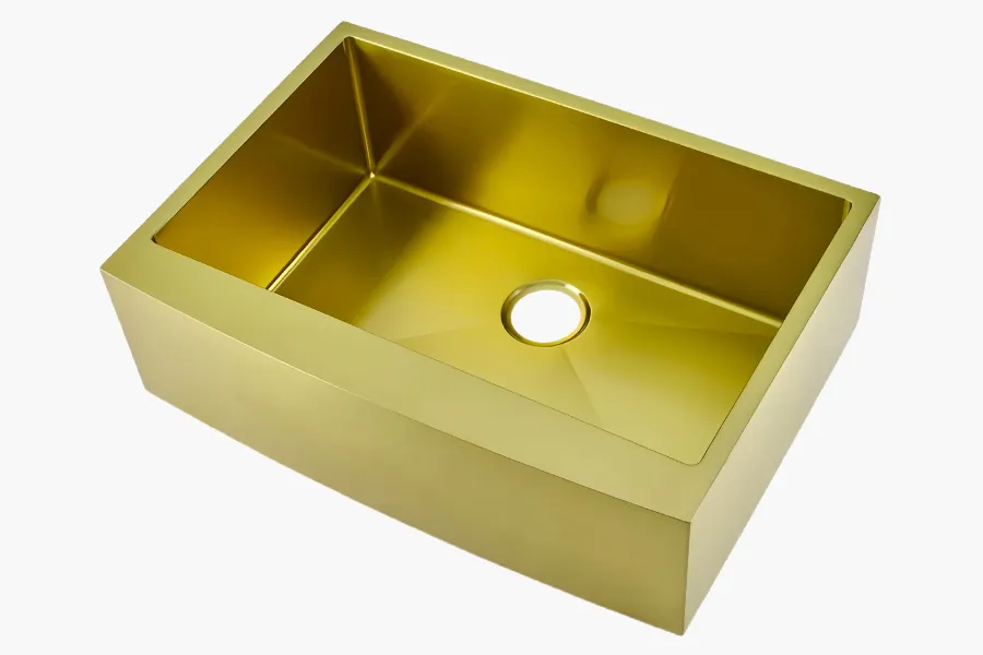 Apron front kitchen sink