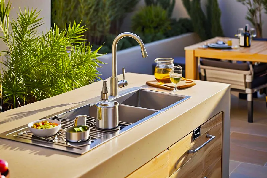 outdoor kitchen sink